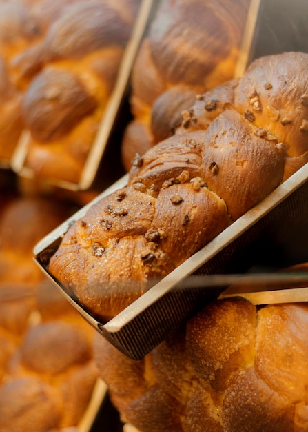 Köstlicher Biskuitkuchen hoher Winkel