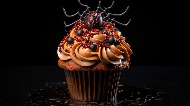 Kostenloses Foto köstlicher cupcake für halloween