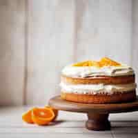 Kostenloses Foto köstlicher kuchen mit orangen