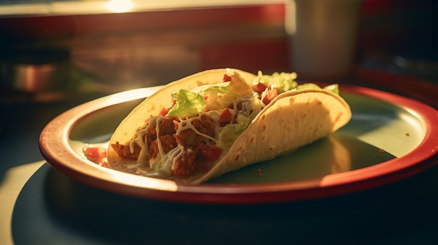 Kostenloses Foto köstlicher taco auf dem tisch