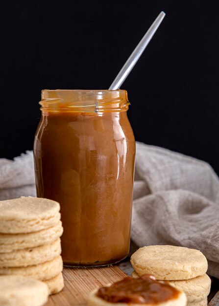 Köstliches Dulche de Leche-Glaskonzept