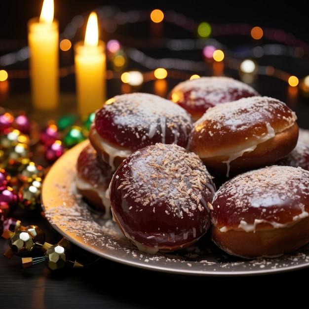 Köstliches Essen, das zum jüdischen Hanukkah-Fest zubereitet wird