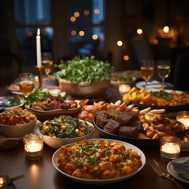 Kostenloses Foto köstliches essen, das zum jüdischen hanukkah-fest zubereitet wird