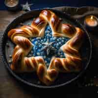 Kostenloses Foto köstliches essen, das zum jüdischen hanukkah-fest zubereitet wird