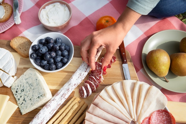 Köstliches Picknick-Stillleben