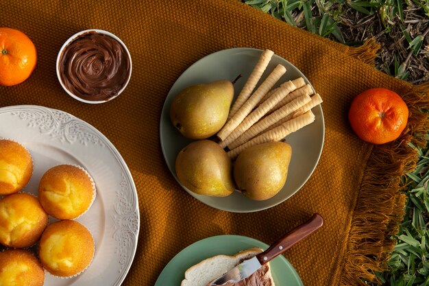 Köstliches Picknick-Stillleben