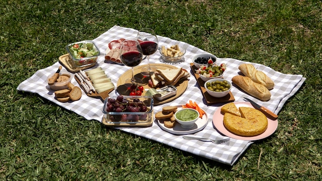 Köstliches Picknick-Stillleben