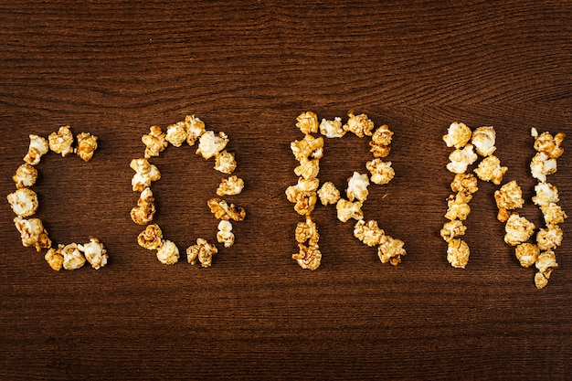Kostenloses Foto köstliches popcorn, maiswort
