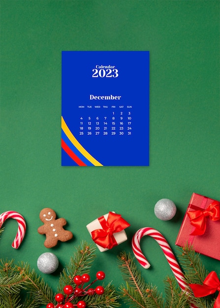 Kostenloses Foto kolumbianischer weihnachtskalender für 2023