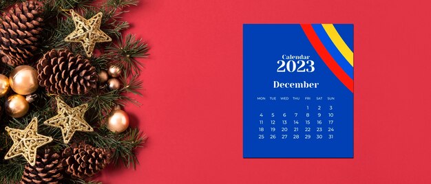 Kostenloses Foto kolumbianischer weihnachtskalender für 2023