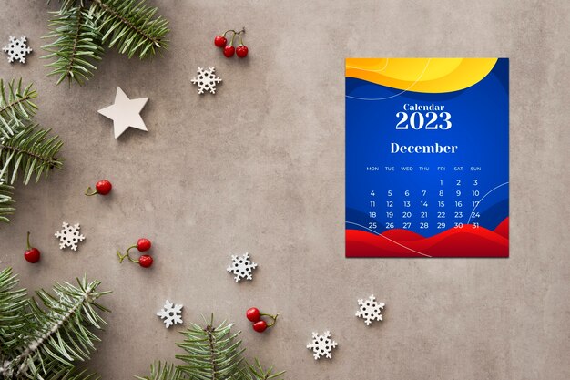 Kostenloses Foto kolumbianischer weihnachtskalender für 2023
