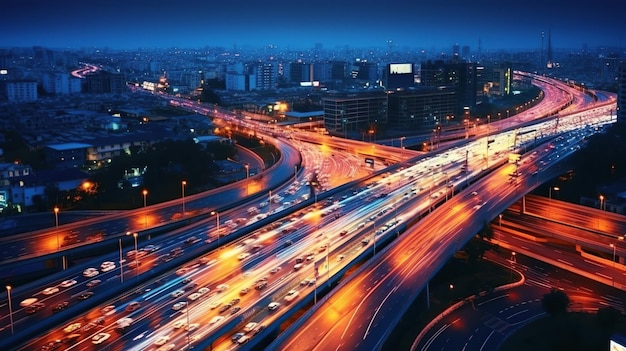 Kostenloses Foto kommunikationsnetz und ampel auf der autobahn