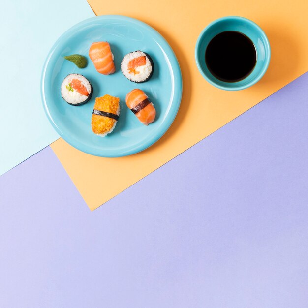 Kopierraumplatte mit Sushi