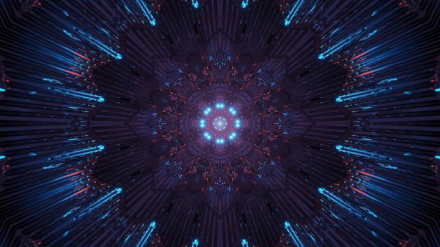 Kosmischer Hintergrund mit bunten Laserlichtern