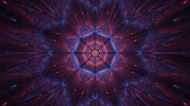 Kosmischer Hintergrund von lila und schwarzen Laserlichtern