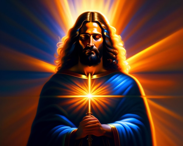Kostenloses Foto kostenloses foto karfreitag hintergrund mit jesus christus und kreuz