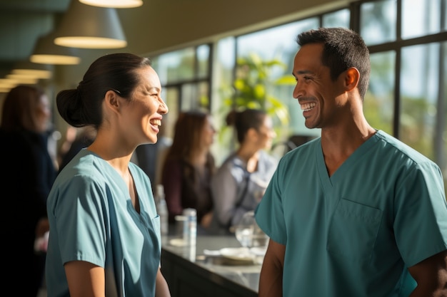 Kostenloses Foto krankenschwestern lächeln gemeinsam im krankenhaus