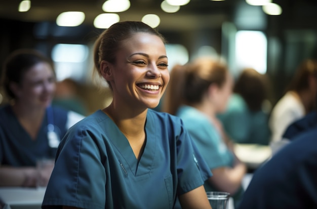 Kostenloses Foto krankenschwesterporträt im krankenhaus