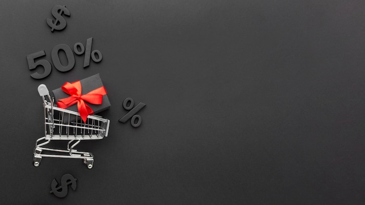 Kostenlose Foto kreative black friday-komposition mit kopierraum