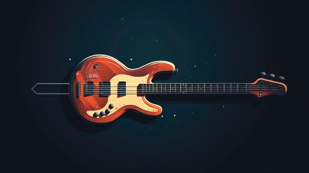 Kreative Illustration mit generativer KI für E-Gitarren