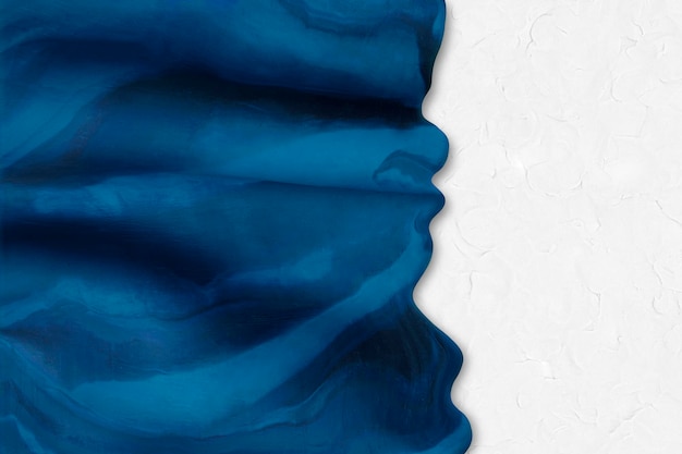 Kreativer Ton strukturierter Hintergrund im blauen Rand DIY Tie Dye Art abstrakten Stil