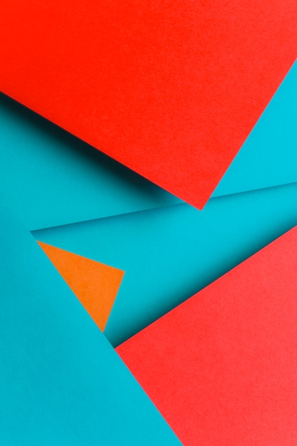 Kreatives Design für Blau; rot und eine orange tapete