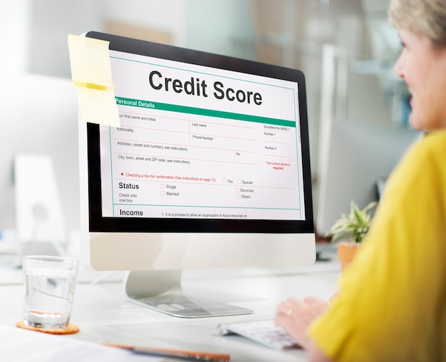 Kredit-Score Financial Banking Economy Konzept