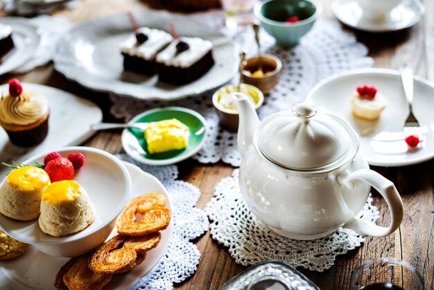 Kuchen-köstlicher Nachtisch-Bäckerei-Ereignis-Partei-Empfang