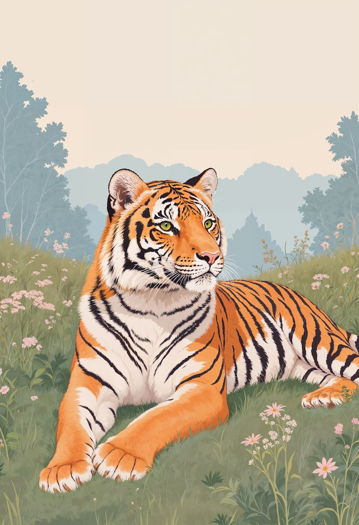 Kostenlose Foto künstlerische pastell-tierporträtillustration