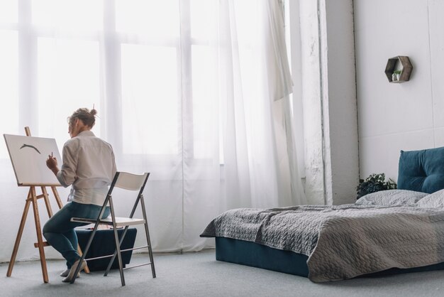 Künstlermalerei im Schlafzimmer