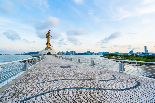 Kun Iam-Statuenmarkstein in Macao-Stadt