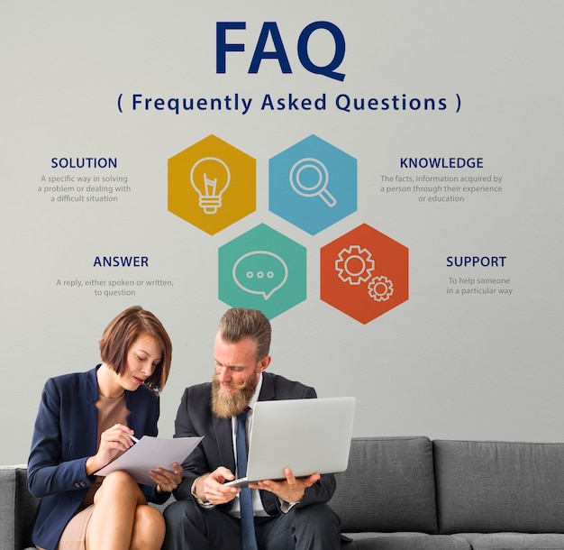 Kundenservice faqs illustrationskonzept