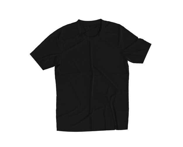 kurzärmliges schwarzes T-Shirt