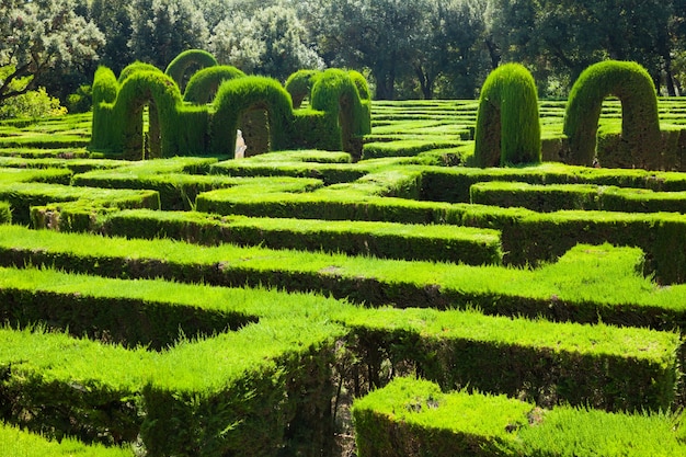 Labyrinth im labyrinthpark in barcelona