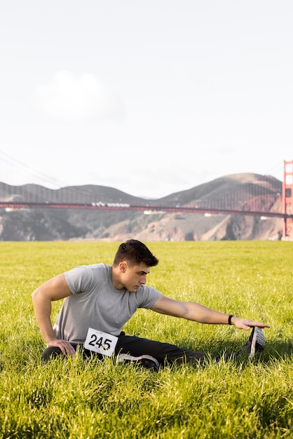 Kostenloses Foto läufertraining für den wettkampf