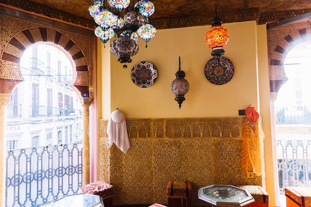 Lampen im arabischen Restaurant