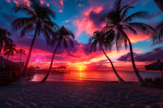 Landschaft an der Bucht von Miami