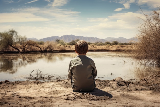 Kostenloses Foto landschaft mit extremen taifunschäden