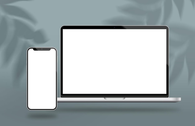 Laptop- und Smartphone-Komposition