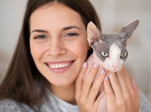 Kostenloses Foto lebensstil und porträts von haustierkatzen