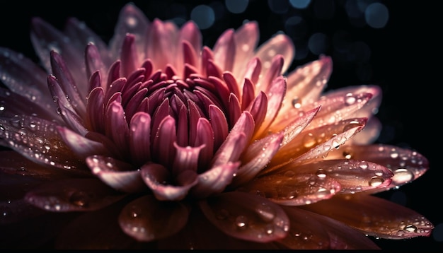 Kostenloses Foto lebhaftes gerbera-gänseblümchen spiegelt sich in dunklem, von ki erzeugtem wasser