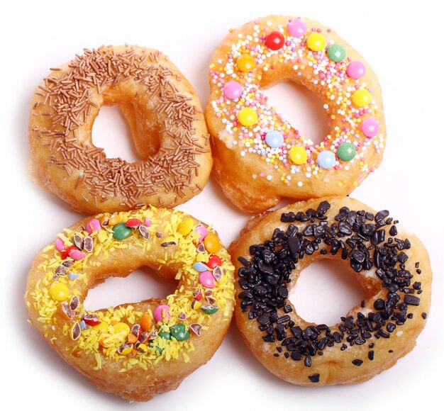 Leckere bunte Donuts