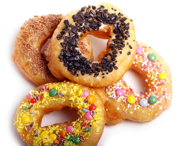 Leckere bunte Donuts