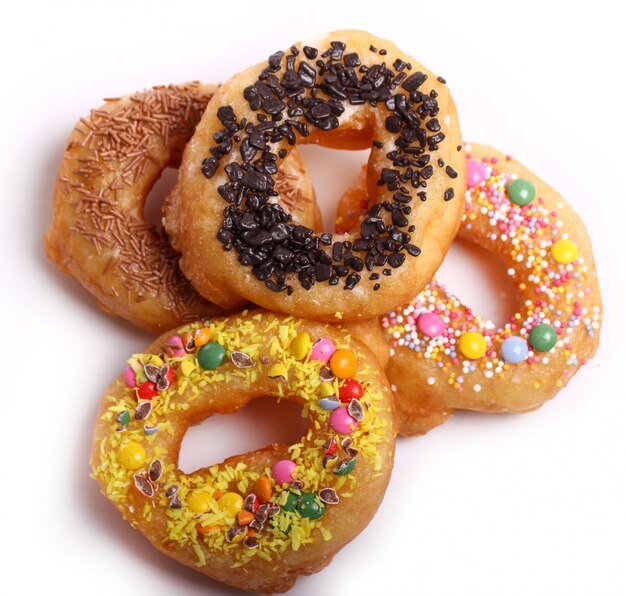 Leckere bunte Donuts