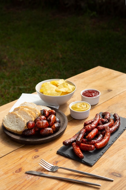 Leckere Chorizo-Wurst gegrillt