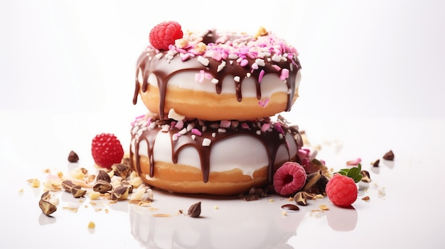 Kostenloses Foto leckere donuts mit topping-arrangement