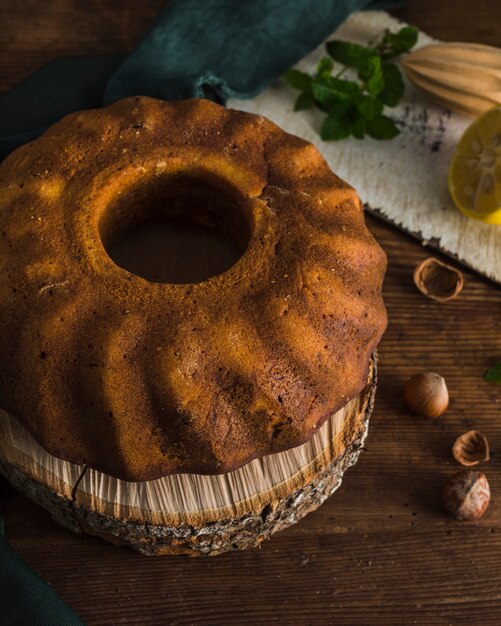 Kostenloses Foto leckere hausgemachte kuchen hautnah