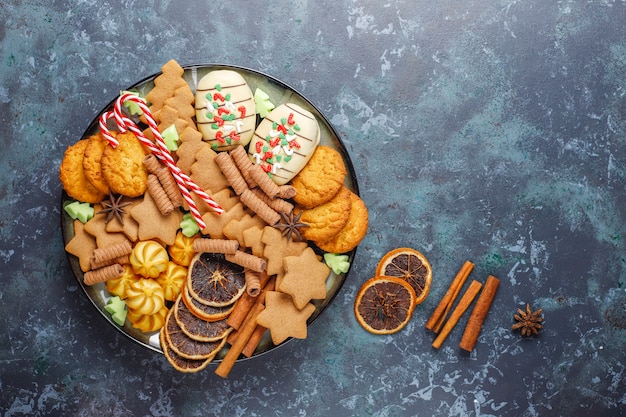 Leckere hausgemachte Weihnachtsplätzchen.