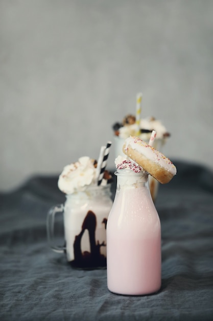 Kostenloses Foto leckere milchshakes