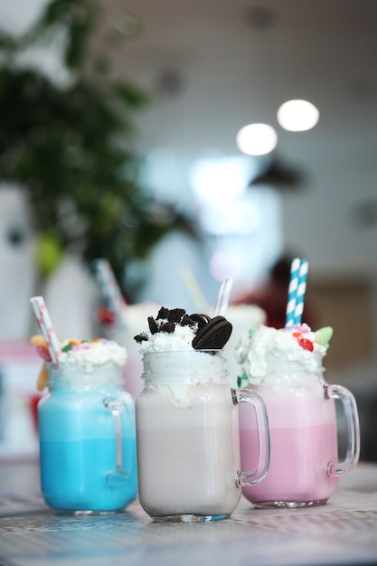 Kostenloses Foto leckere milchshakes